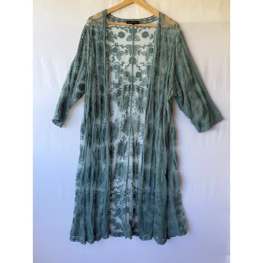 Lane Bryant Sheer Dark Teal Duster- Size 18/20